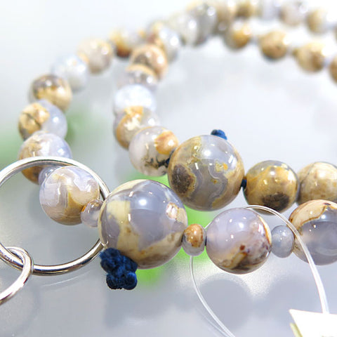 Men's blue chalcedony prayer beads