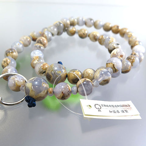 Men's blue chalcedony prayer beads