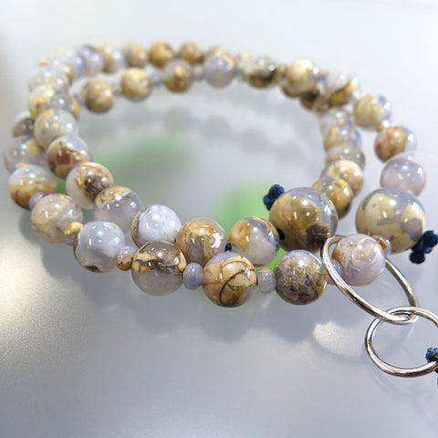 Men's blue chalcedony prayer beads