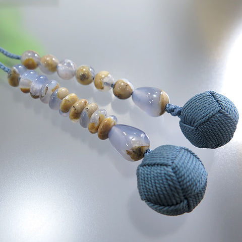 Men's blue chalcedony prayer beads