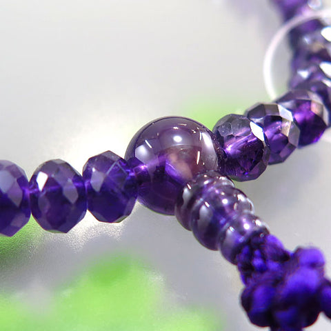 Women's Amethyst Prayer Beads, Oval Bead, Faceted Cut