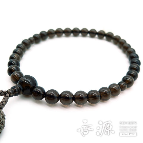 Women's Smoky Quartz Prayer Beads, 8mm Bead