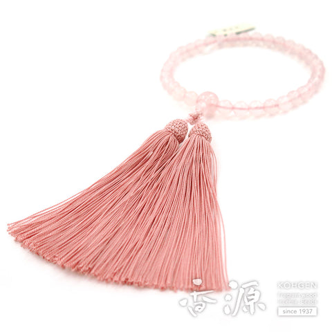 Women's Rose Quartz Prayer Beads, 8mm Bead, Limited Edition C