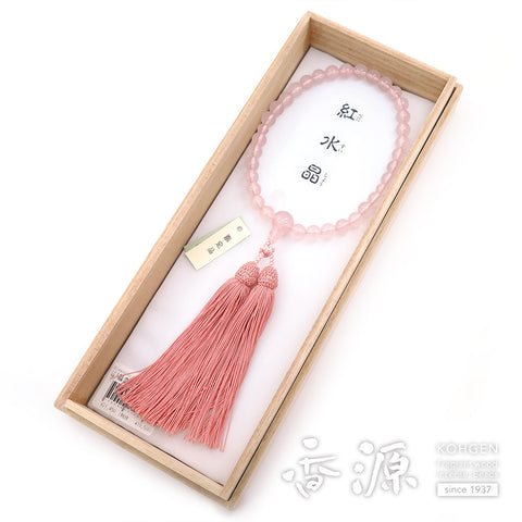 Women's Rose Quartz Prayer Beads, 8mm Bead, Limited Edition C