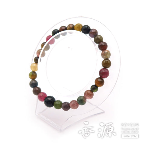 Mixed Tourmaline Bracelet, 7mm Beads, Matching Set