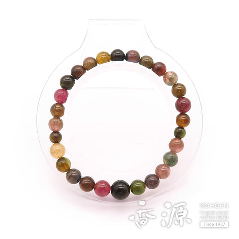 Mixed Tourmaline Bracelet, 7mm Beads, Matching Set