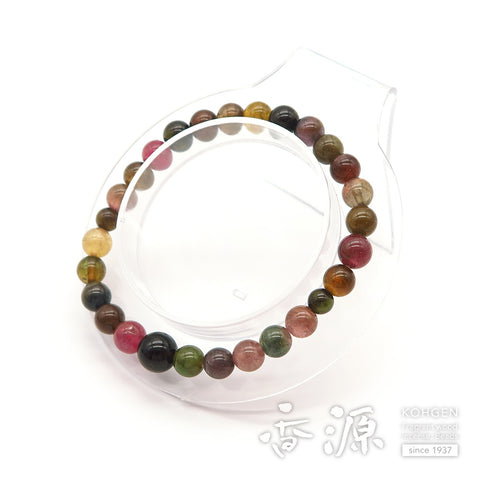 Mixed Tourmaline Bracelet, 7mm Beads, Matching Set
