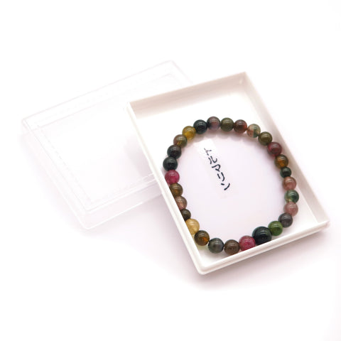 Mixed Tourmaline Bracelet, 7mm Beads, Matching Set