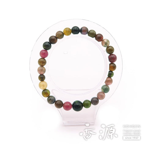 Mixed Tourmaline Bracelet, 7mm Beads, Matching Set