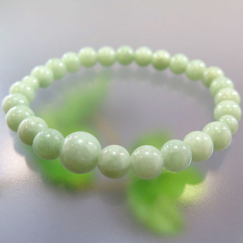 Burmese Jade 7mm bead bracelet, matching set