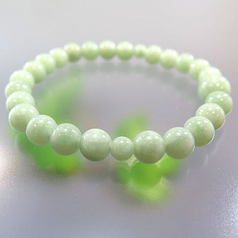Burmese Jade 7mm bead bracelet, matching set