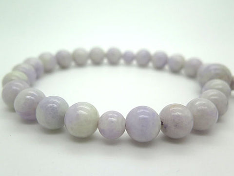 Men's prayer beads, lavender Burmese jade