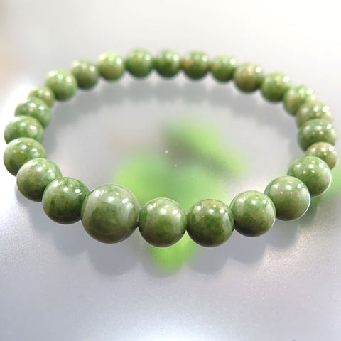 Dushan Jade 8mm bead bracelet, matching set