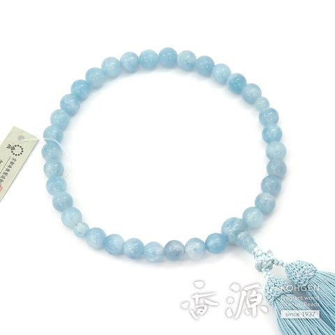 Women's Aquamarine Prayer Beads, 8mm Bead, Limited Edition A
