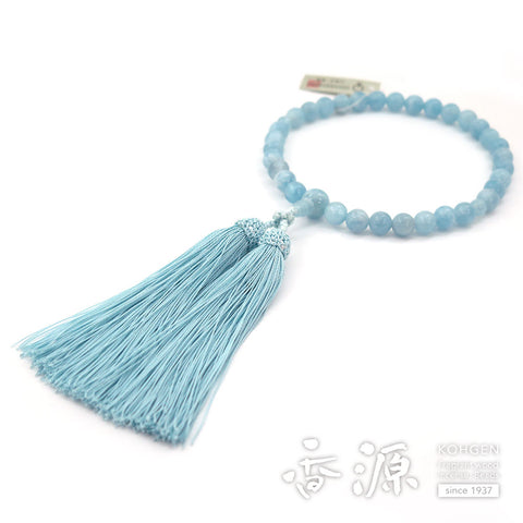 Women's Aquamarine Prayer Beads, 8mm Bead, Limited Edition A