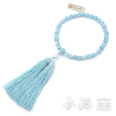 Women's Aquamarine Prayer Beads, 8mm Bead, Limited Edition A