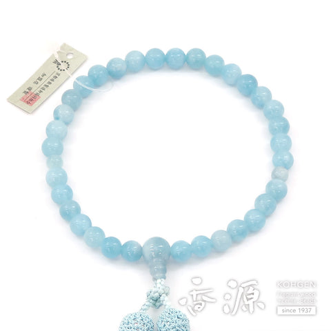 Women's Aquamarine Prayer Beads, 8mm Bead, Limited Edition B