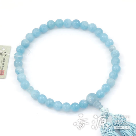 Women's Aquamarine Prayer Beads, 8mm Bead, Limited Edition B