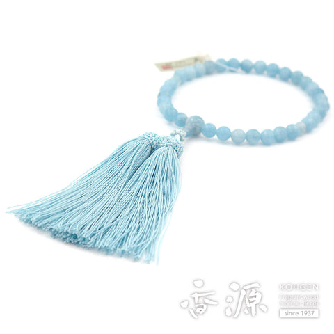 Women's Aquamarine Prayer Beads, 8mm Bead, Limited Edition B