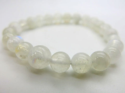 Blue Moonstone 8mm bead bracelet, matching set