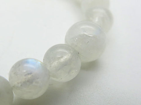 Blue Moonstone 8mm bead bracelet, matching set