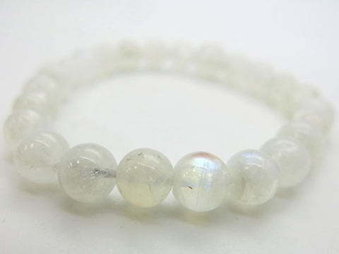 Blue Moonstone 8mm bead bracelet, matching set