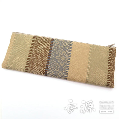 Prayer Beads Pouch, Meibutsu-Gire Yoshino Stripe, Subdued, for Women