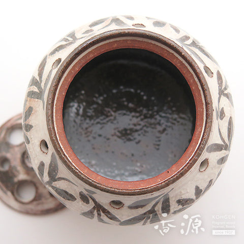 Kyoto Ware Incense Burner – Mishima Arabesque Carving