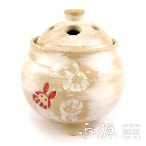 Kyoto Ware Incense Burner – Daruma Rabbit Design
