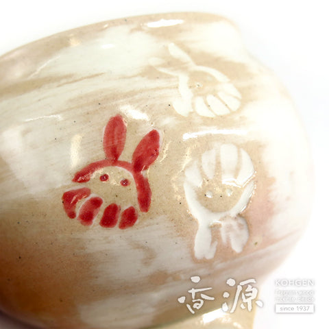 Kyoto Ware Incense Burner – Daruma Rabbit Design