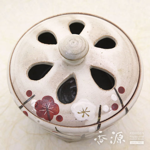 Kyoto Ware Incense Burner – Kenzan Style Cherry & Plum Series