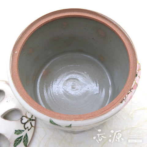 Kyoto Ware Incense Burner – Kenzan Style Cherry & Plum Series