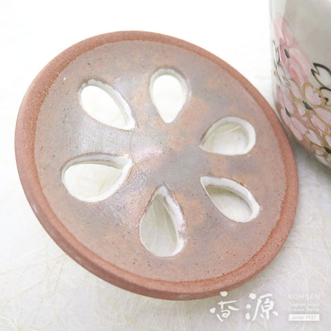 Kyoto Ware Incense Burner – Kenzan Style Cherry & Plum Series