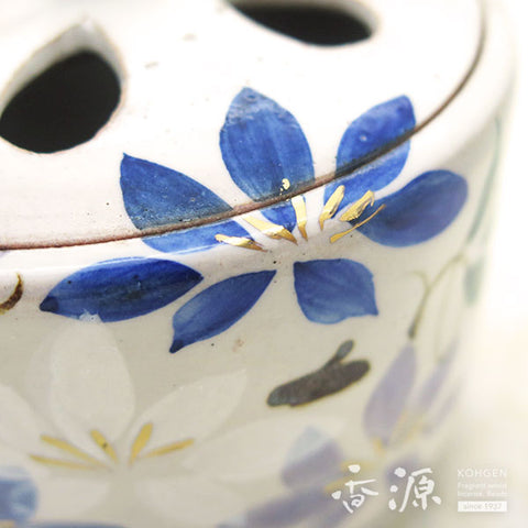 Kyoto Ware Incense Burner – Kenzan Style Summer Flowers Series