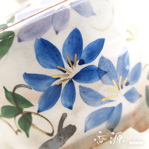 Kyoto Ware Incense Burner – Kenzan Style Summer Flowers Series