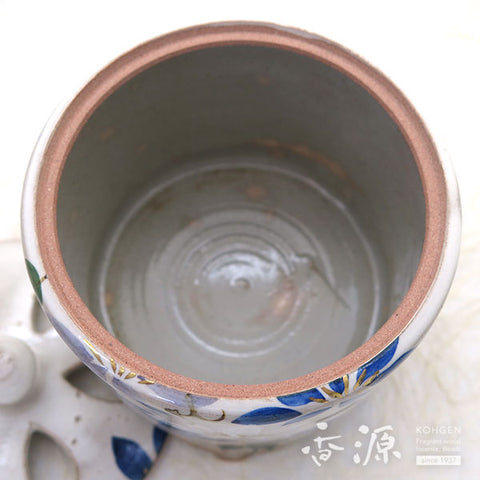 Kyoto Ware Incense Burner – Kenzan Style Summer Flowers Series