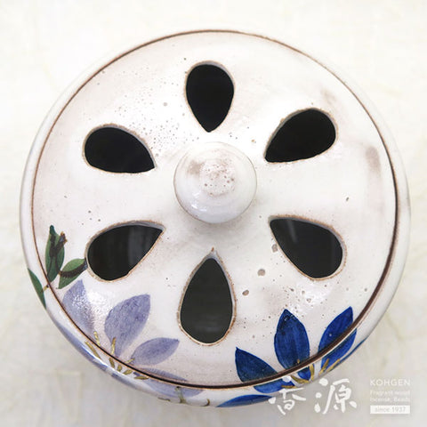 Kyoto Ware Incense Burner – Kenzan Style Summer Flowers Series