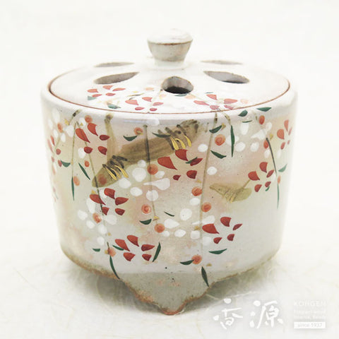 Kyoto Ware Incense Burner – Kenzan Style Cherry & Plum Series