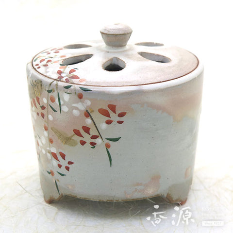 Kyoto Ware Incense Burner – Kenzan Style Cherry & Plum Series