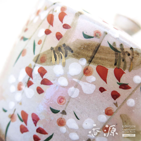 Kyoto Ware Incense Burner – Kenzan Style Cherry & Plum Series
