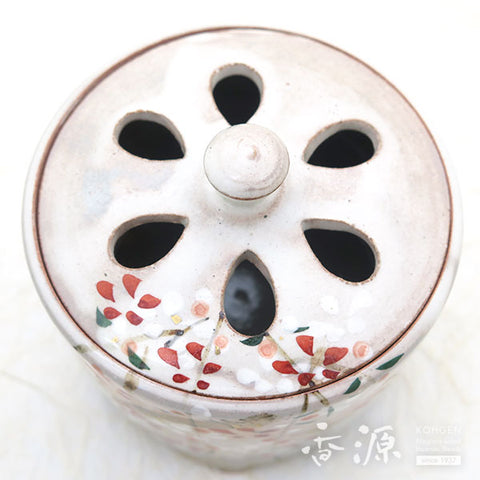 Kyoto Ware Incense Burner – Kenzan Style Cherry & Plum Series