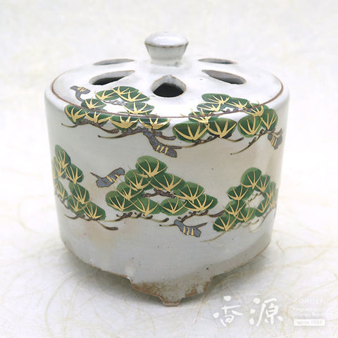 Kyoto Ware Incense Burner – Kenzan Style Seasonal Landscape Series