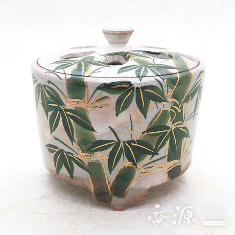 Kyoto Ware Incense Burner – Kenzan Style Plants & Vines Series