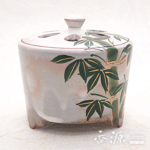 Kyoto Ware Incense Burner – Kenzan Style Plants & Vines Series