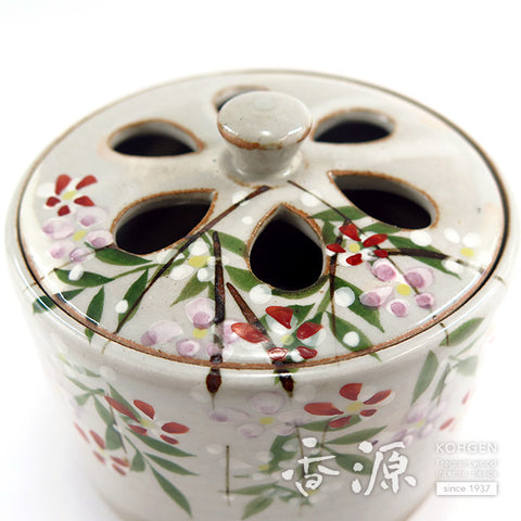 Kyoto Ware Incense Burner – Kenzan Style Seasonal Landscape Series