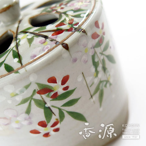 Kyoto Ware Incense Burner – Kenzan Style Seasonal Landscape Series