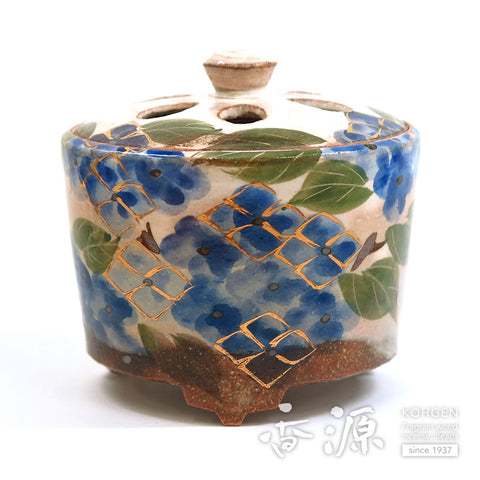 Kyoto Ware Incense Burner – Kenzan Style Summer Flowers Series