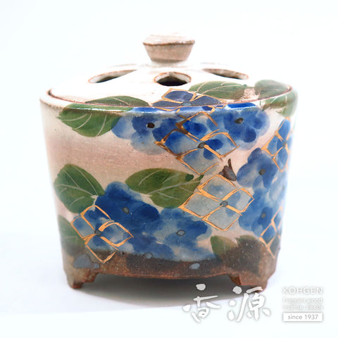Kyoto Ware Incense Burner – Kenzan Style Summer Flowers Series