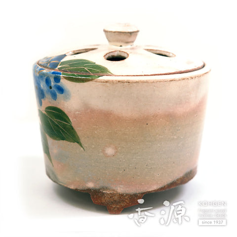 Kyoto Ware Incense Burner – Kenzan Style Summer Flowers Series