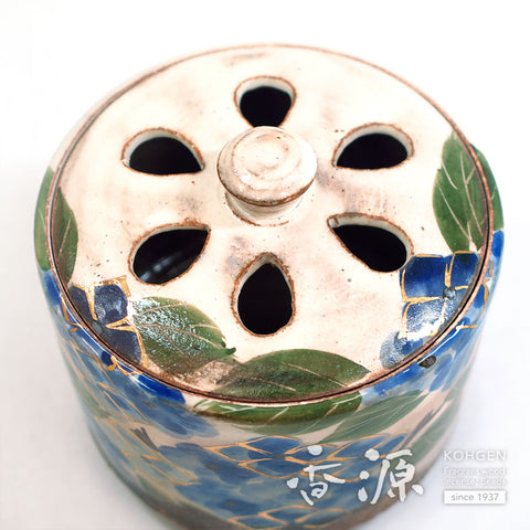Kyoto Ware Incense Burner – Kenzan Style Summer Flowers Series